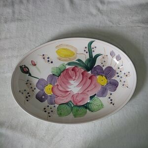 Floral Oval Serving Platter